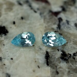 BlueZircon pearshape 8.0x5.0mm 2.47cts zn2636 SOLD