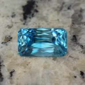 BlueZircon radiant 11.7x6.7mm 7.15cts H zn1804 crop SOLD