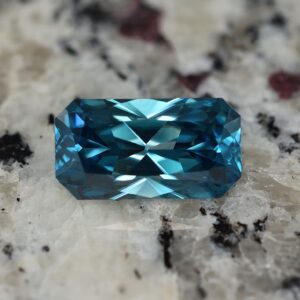 BlueZircon radiant 17.8x9.6mm 15.59cts zn1655 SOLD