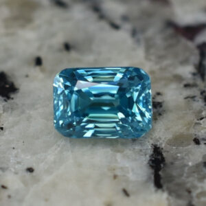 BlueZircon radiant 8.9x6.4mm 4.65cts H zn2275 SOLD