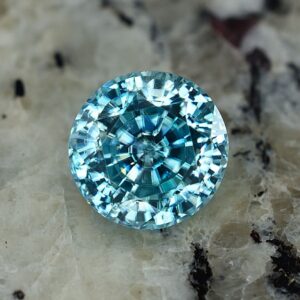 BlueZircon round 10.0mm 6.86cts zn1660 SOLD