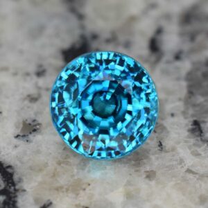 BlueZircon round 10.4mm 10.55cts H zn1400 SOLD
