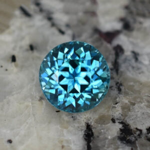 BlueZircon round 10.4mm 8.81cts H zn1399 SOLD