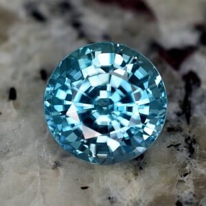 BlueZircon round 10.6mm 7.12cts zn2346 SOLD