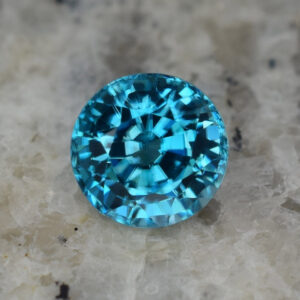 BlueZircon round 7.0mm 2.36cts H zn1678 crop SOLD