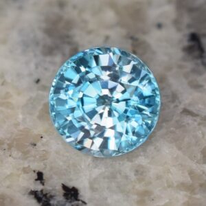 BlueZircon round 7.1mm 2.49cts H zn1990 SOLD