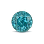 BlueZircon round 7.4mm 3.76cts H zn2338 sh SOLD
