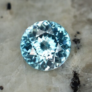 BlueZircon round 7.7mm 2.22cts H zn2412 crop SOLD
