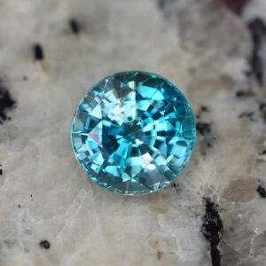 BlueZircon round 8.3mm 6.1d 4.21cts H zn1209 crop SOLD