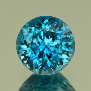 BlueZircon round 9.0x9.0x6.2mm 4.47cts H zn8220 SOLD