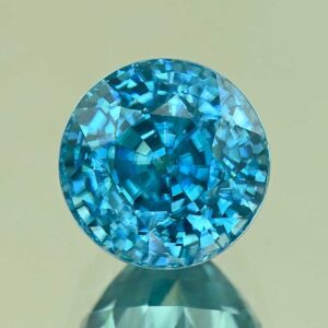 BlueZircon round 9.5x9.5x8.2mm 7.39cts H zn8225