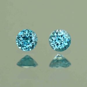 BlueZircon round pair 3.5mm 0.50cts H zn4735