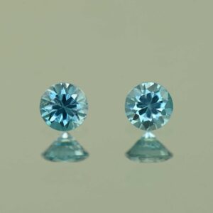 BlueZircon round pair 4.0mm 0.72cts H zn7550