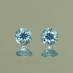 BlueZircon round pair 4.0mm 0.74cts H zn7551