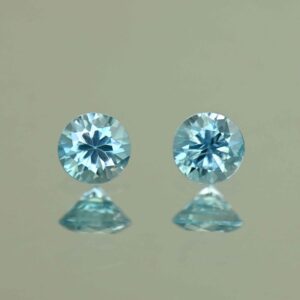 BlueZircon round pair 4.0mm 0.75cts H zn7553