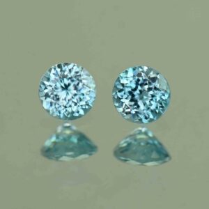BlueZircon round pair 4.0mm 0.81cts H zn2169