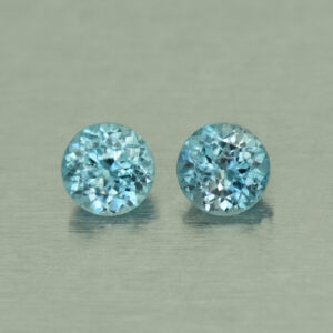 BlueZircon round pair 4.0mm 0.81cts H zn4736