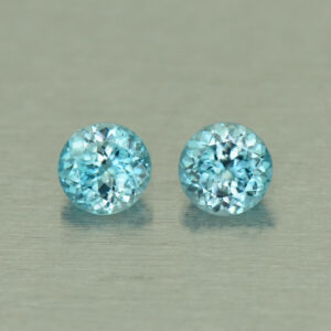 BlueZircon round pair 4.0mm 0.82cts H zn4737 SOLD