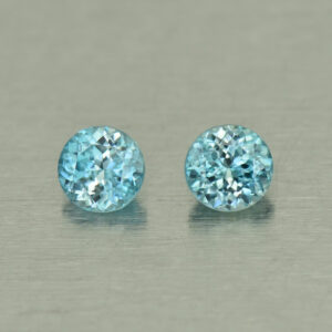 BlueZircon round pair 4.0mm 0.82cts H zn4738