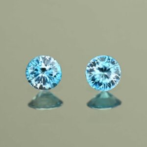 BlueZircon round pair 4.5mm 0.85cts H zn7554
