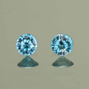 BlueZircon round pair 4.5mm 0.90cts H zn7557