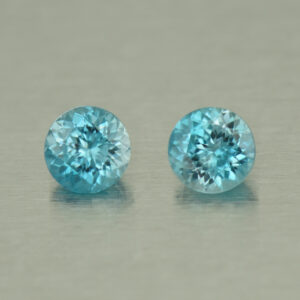 BlueZircon round pair 4.5mm 0.97cts H zn4739 SOLD