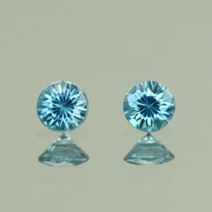 BlueZircon round pair 4.5mm 1.00cts H zn7560