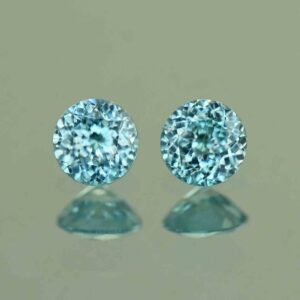 BlueZircon round pair 4.5mm 1.02cts H zn4742 SOLD