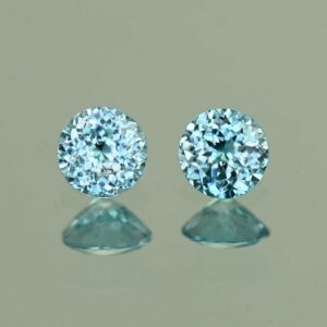 BlueZircon round pair 4.5mm 1.02cts H zn4743