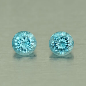 BlueZircon round pair 4.5mm 1.04cts H zn4744 SOLD