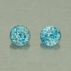 BlueZircon round pair 4.5mm 1.04cts H zn4745 SOLD