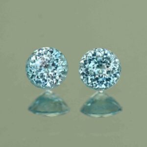 BlueZircon round pair 4.5mm 1.04cts H zn4747