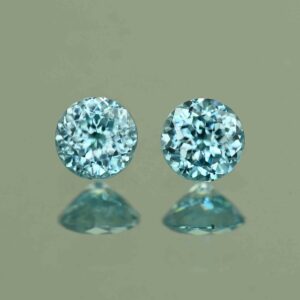 BlueZircon round pair 4.5mm 1.04cts H zn4748