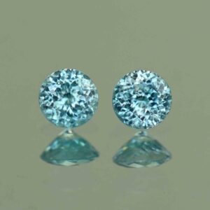 BlueZircon round pair 4.5mm 1.04cts H zn4749