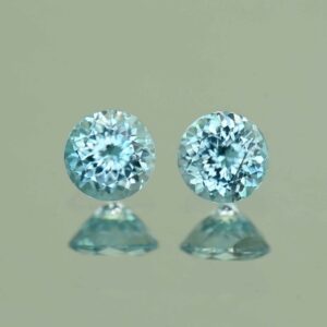 BlueZircon round pair 4.5mm 1.07cts H zn4751