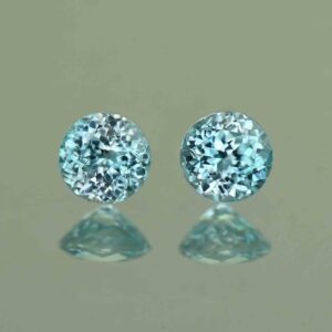BlueZircon round pair 4.5mm 1.09cts H zn4755