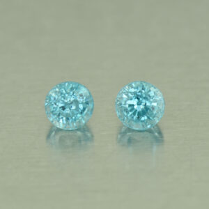 BlueZircon round pair 4.9mm 1.85cts H zn1527