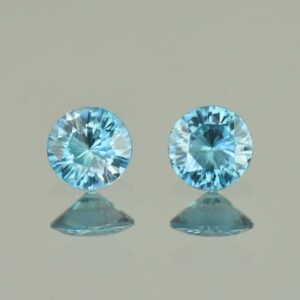 BlueZircon round pair 5.0mm 1.22cts H zn5375