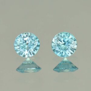 BlueZircon round pair 5.0mm 1.26cts H zn5376