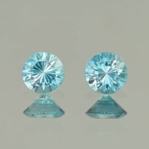 BlueZircon round pair 5.0mm 1.30cts H zn5378