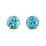 BlueZircon round pair 5.0mm 1.34cts H zn5379 sh SOLD