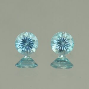 BlueZircon round pair 5.0mm 1.39cts H zn5385 SOLD