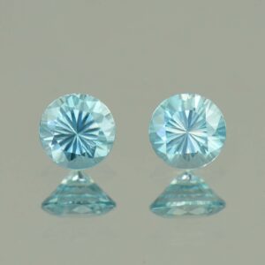 BlueZircon round pair 5.0mm 1.42cts H zn5388