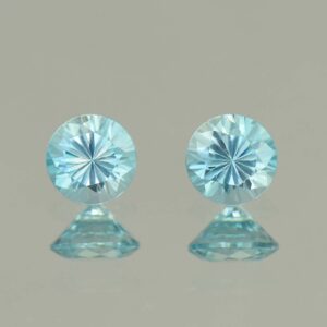 BlueZircon round pair 5.0mm 1.48cts H zn5400