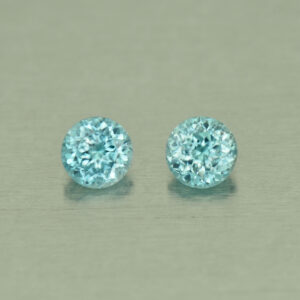 BlueZircon round pair 5.0mm 1.52cts H zn2124