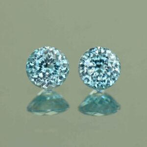 BlueZircon round pair 5.0mm 1.54cts H zn2175