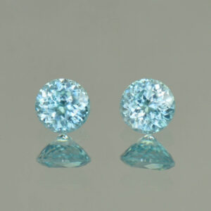 BlueZircon round pair 5.0mm 1.55cts H zn2177