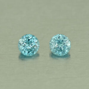BlueZircon round pair 5.0mm 1.60cts H zn4713