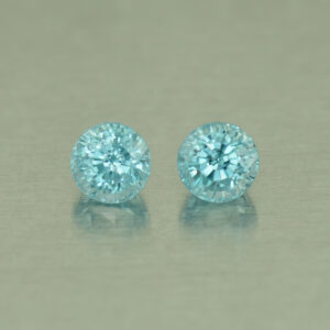 BlueZircon round pair 5.0mm 1.96cts H zn1522