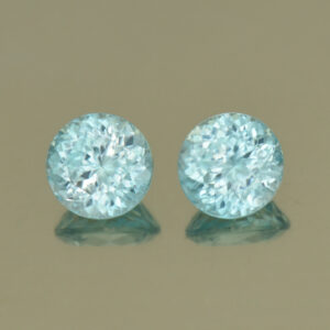 BlueZircon round pair 5.3mm 1.93cts H zn4946